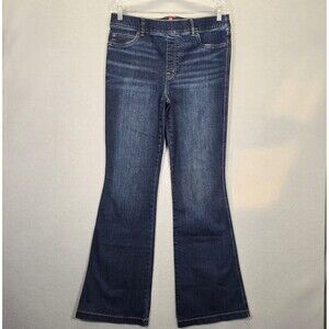 Spanx Pull On Flare Jeans Womens  High Rise Stretch Denim Size XL ( 34 X 32.5)